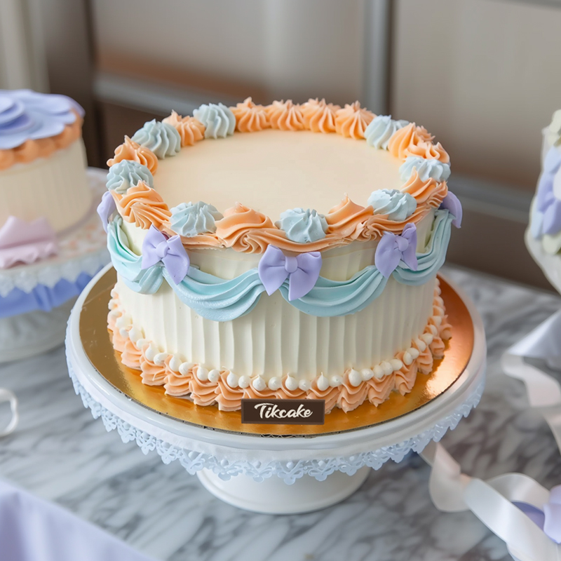 原创复古风翻糖鲜奶蛋糕（二）