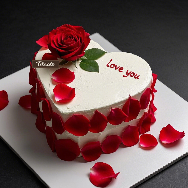 原创爱心主题主题鲜花鲜奶蛋糕