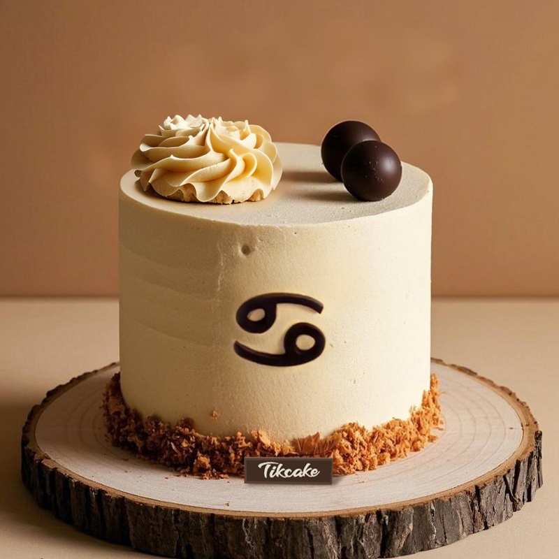 原创简约巨蟹座主题鲜奶蛋糕二（6.22-7.22）