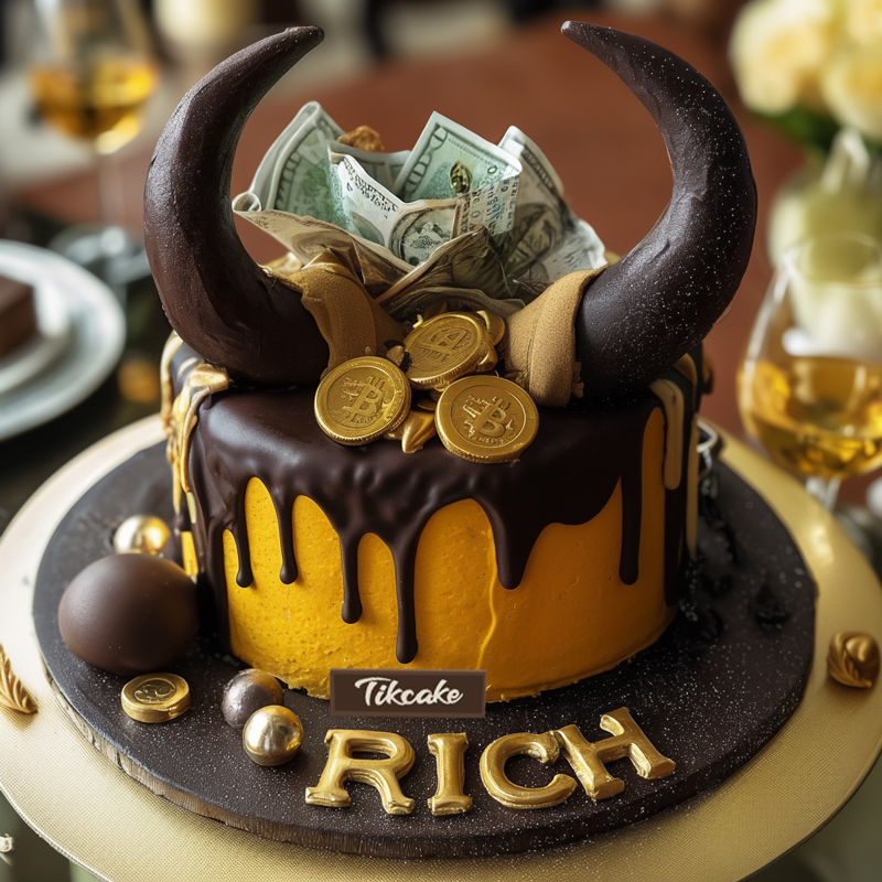 原创金牛座主题翻糖鲜奶蛋糕十四（4.20-5.20）