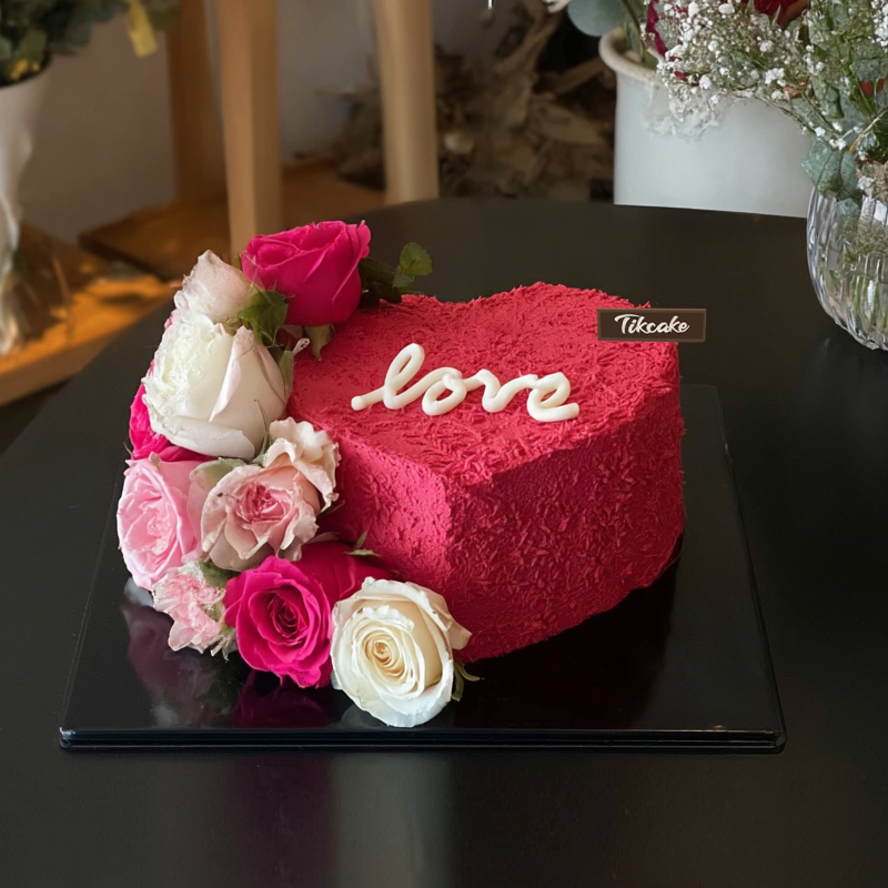 原创爱心主题鲜花鲜奶蛋糕（二）