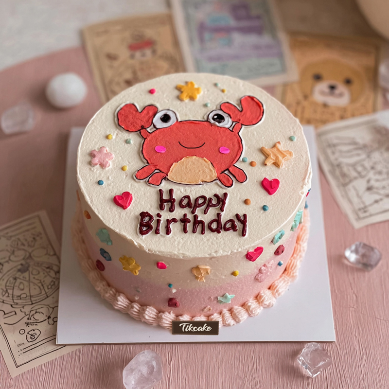 原创巨蟹座主题鲜奶蛋糕九（6.22-7.22）