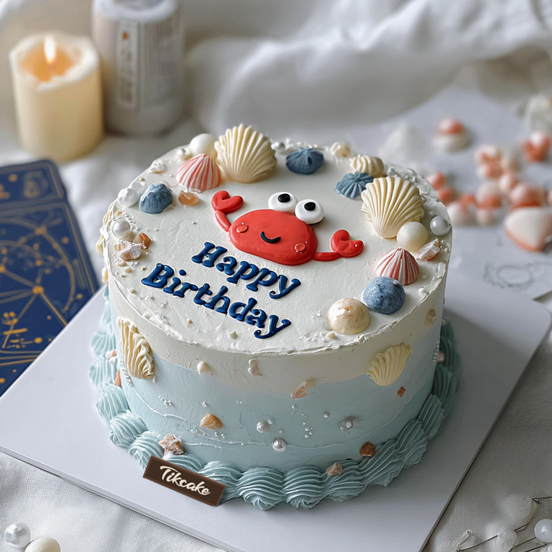 原创巨蟹座主题鲜奶蛋糕十三（6.22-7.22）