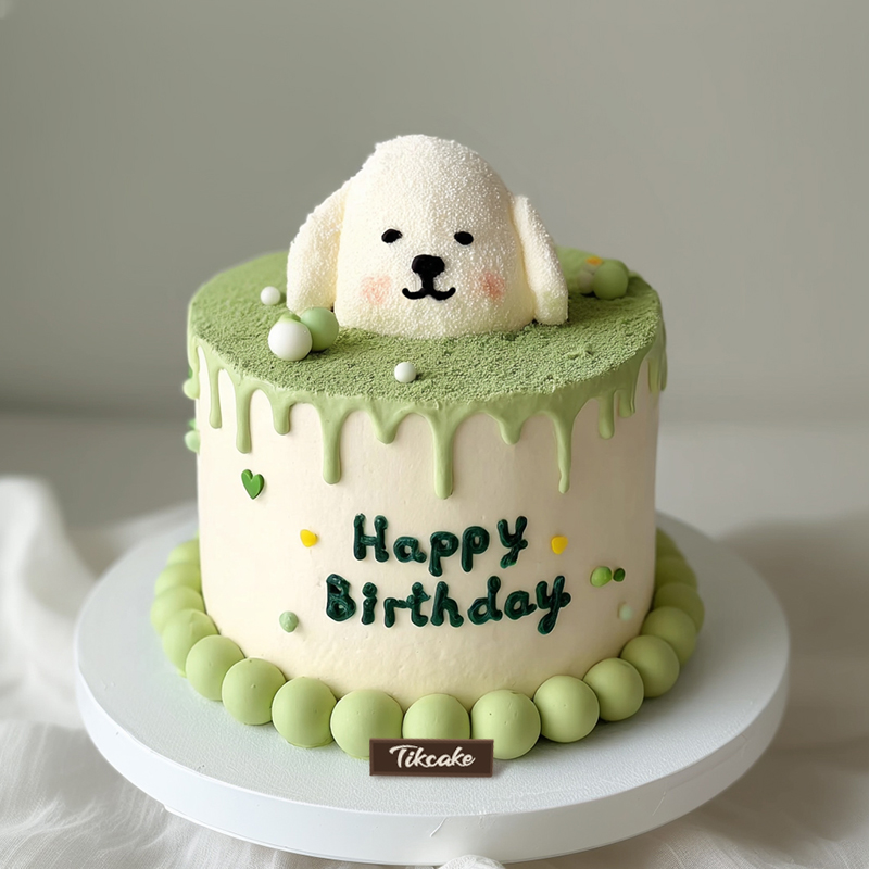 原创小狗主题儿童鲜奶蛋糕