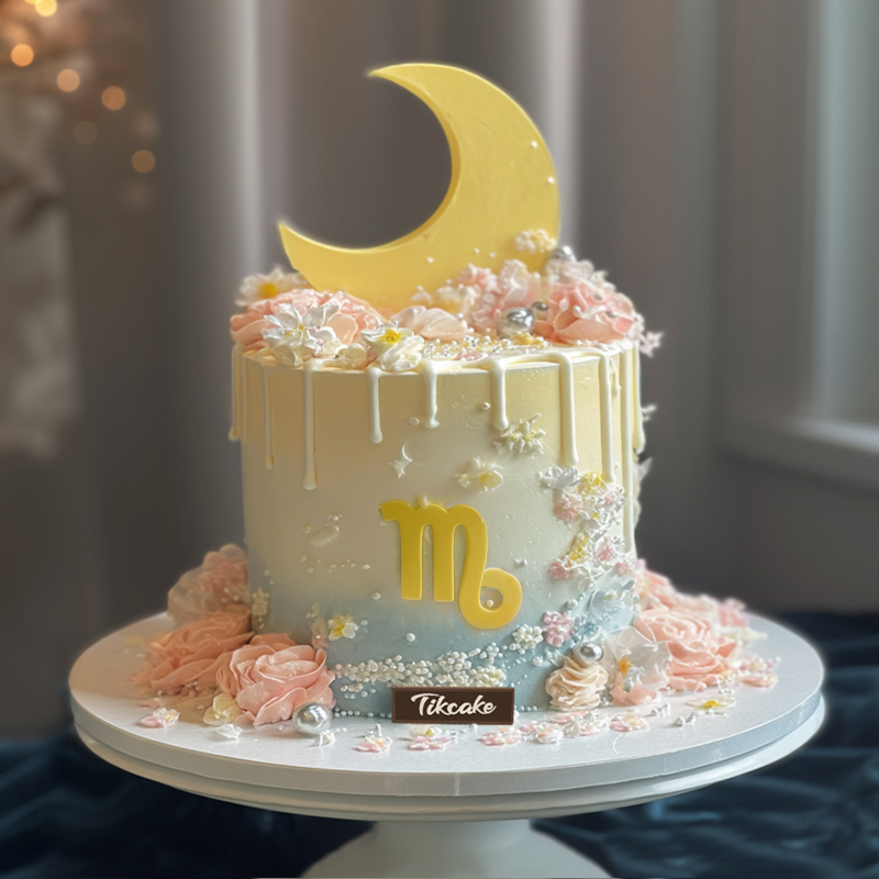 原创处女座主题翻糖鲜奶蛋糕十一（8.23-9.22）