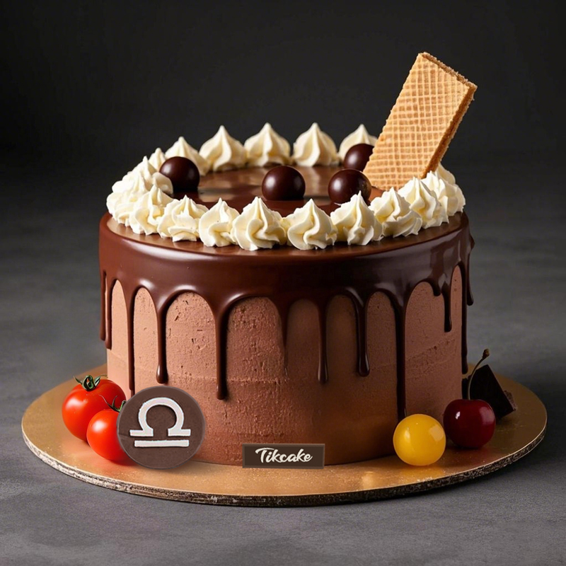 原创天秤座主题巧克力鲜奶蛋糕（9.23-10.23）