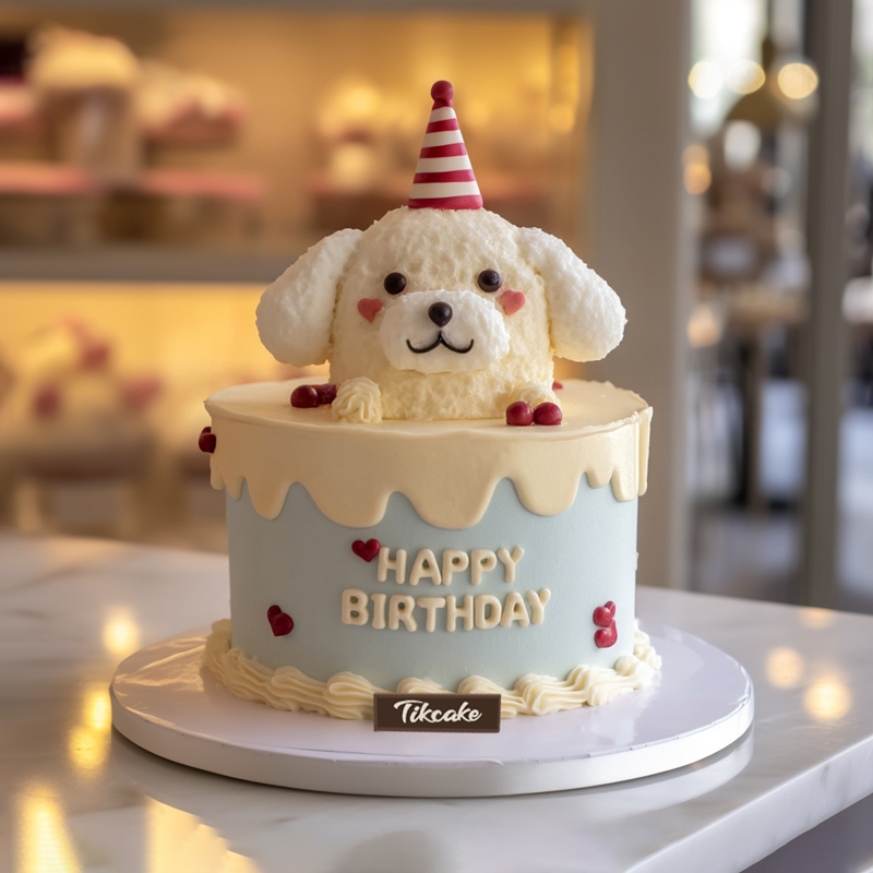 原创十二生肖狗主题鲜奶蛋糕（六）